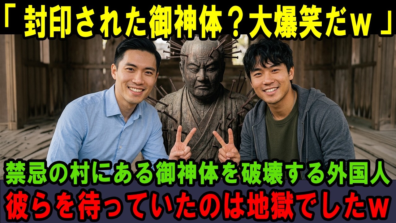 【海外の反応】「封印された御神体？大袈裟だろw」神社に封印された御神体を破壊する外国人！彼らを待っていたのは地獄でしたw