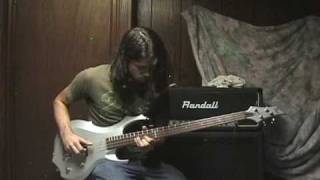 Aaron Rhoades playing bass