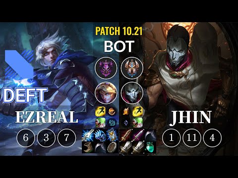DRX Deft Ezreal vs Jhin Bot - KR Patch 10.21