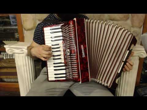 5620 - Red Pearl Weltmeister Stella Piano Accordion LMM 34 80 $799