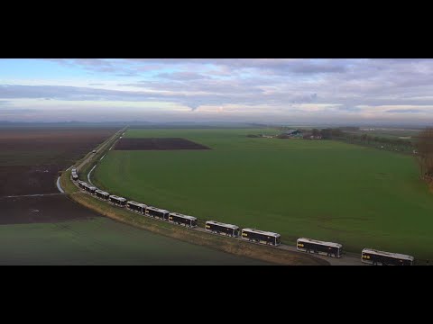 Entry of 60 Ebusco electric intercity buses in Groningen for the concession GD2020 of Qbuzz (NL)