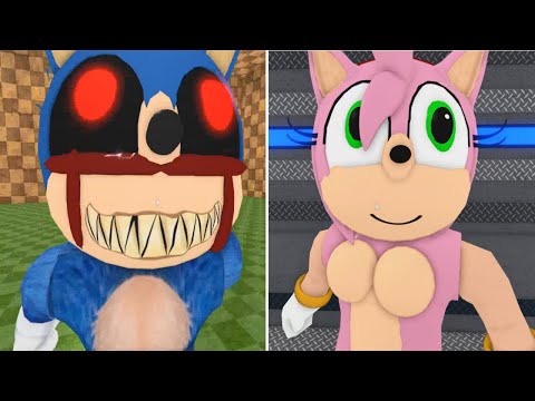 NEW MOVIE SONIC EXE VS AMY ROSE V2  JUMPSCARE   Roblox Piggy FANGAME