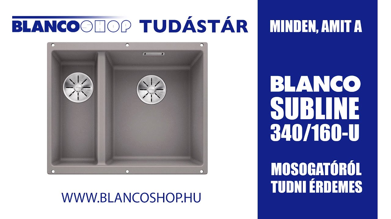 Blanco Subline 340/160-U mosogató és a komplett Subline család - www.blancoshop.hu