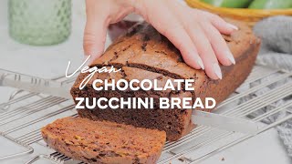 Vegan Chocolate Zucchini Bread (eggless, dairy-free zucchini bread recipe)