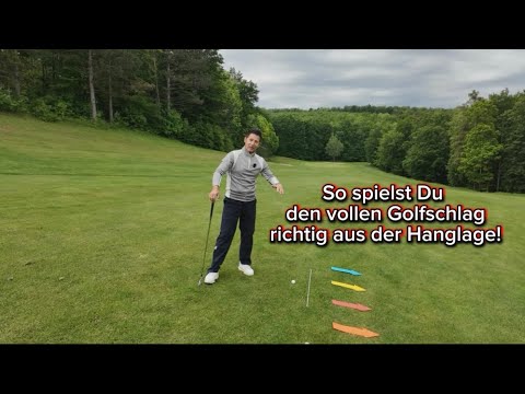 Sloping terrain - How to play the golf shot correctly! #golf #golfinstruction #golftips #golfer