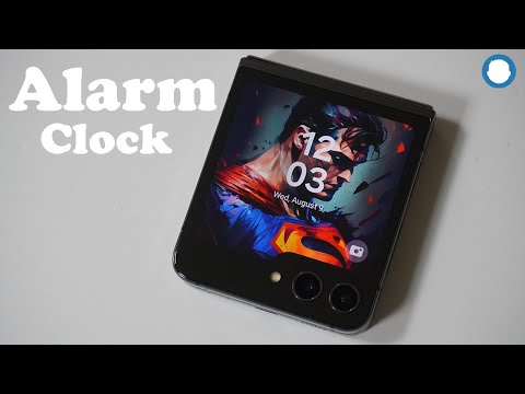 How To Setup Alarm Clock On Samsung Galaxy Z Flip 5 - Add Alarm