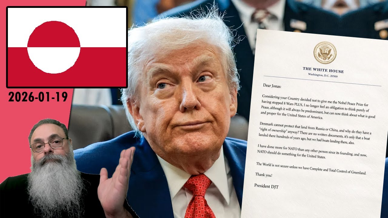 #Groelândia 2026-01-19: TRUMP diz que NÃO É MAIS OBRIGADO a PAZ porque NÃO DERAM um PRÊMIO pra ELE
