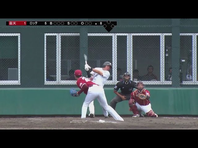 【ファーム】マリーンズ・安田 逆方向へ力強い一発!! 2018/9/19 M-E(ファーム)