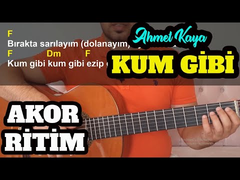 AHMET KAYA - KUM GİBİ GUITAR LESSON - EASY CHORD GUITAR SONGS