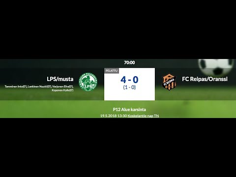 P12 Alue karsinta: LPS/musta - FC Reipas/Oranssi 19.5.2018