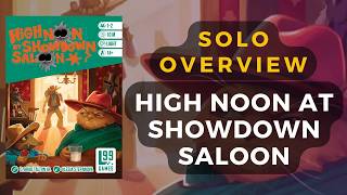 High Noon at Showdown Saloon Boardgame Solo Overview | DaniCha