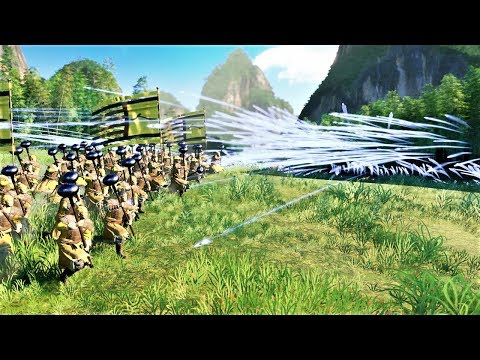 2000 Peace Warriors vs 8000 Archers Three Kingdoms Total War