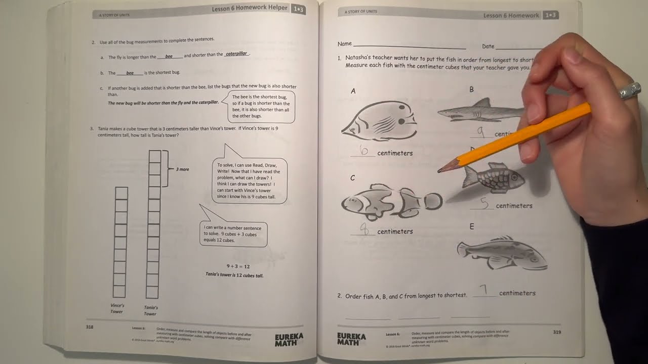 Eureka Math Grade 1 Module 3 Lesson 6 Homework | #mathwithaubrey #answers