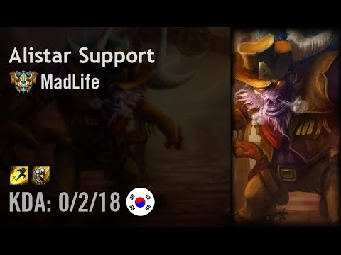 Alistar Support vs Braum - MadLife - KR Challenger Path 6.3