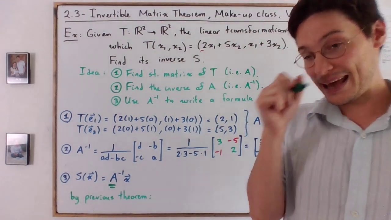 NYC - 2.3 Make Up - Example with and Invertible Linear Transformation