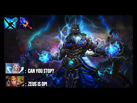 Zeus steals ROSHAN without vision!!! Monkey king gets destroyed mid  Dota 2