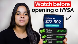 DON'T Open A High Yield Savings Account Until You Watch This!