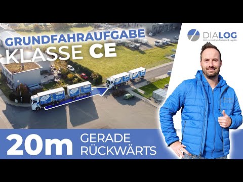 Basic driving task CE - turntable - 20m straight ahead in reverse | DIALOG BZ