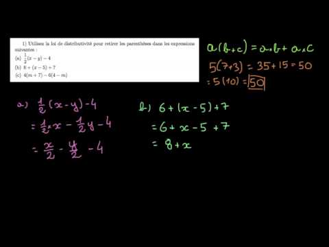 Appliquer la distributivité dans des expressions algébriques