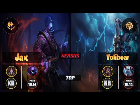 GrandMaster JAX [Conqueror] (Top) VS  VOLIBEAR - Grandmaster KR Patch 10.14