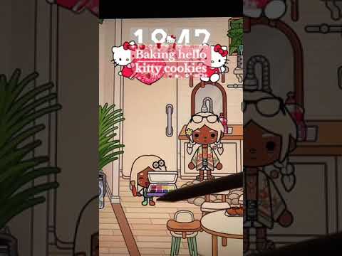 Baking Hello Kitty cookies 💗 #tocaboca