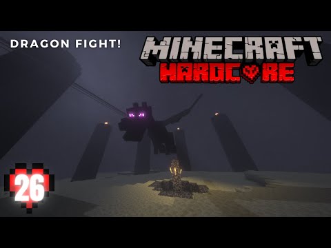 Minecraft 1.18 Hardcore Let's Play: Dragon Fight & End Raid! - Episode 26