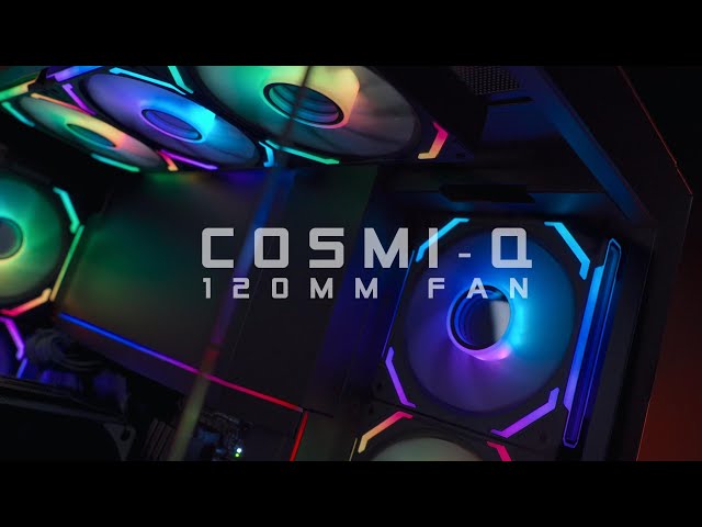 COSMIQ RGB 120mm Daisy Chain PWM Fan (3-Pack) | Wh...