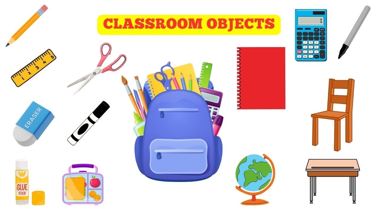 Classroom Objects Vocabulary Words List | Classroom vocabulary | Classroom Objects Name in English