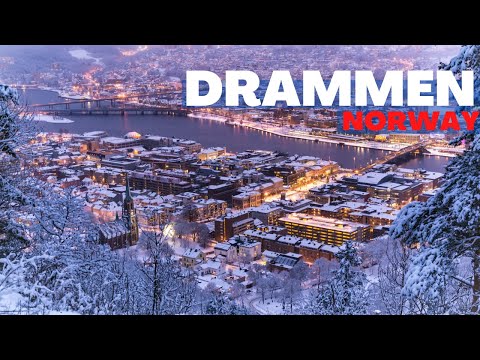 Drammen Norway 🇳🇴- February - 2023 - 4K-HDR Walking Tour