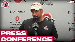 Ryan Day discusses Ohio State's O-line plan, captains, QB2, defense two weeks from 2026 season