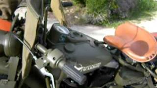 preview picture of video 'Harley Davidson WLA 45' : Harley-Davidson 883 / XWL / WARBOY :  First Start.'