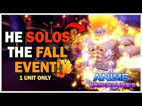 1 UNIT ONLY! Escanor SOLOS the FALL EVENT | Anime Vanguards