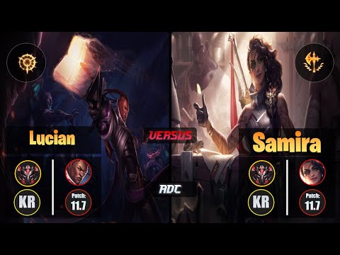 GrandMaster LUCIAN [Press the Attack] (ADC) VS  SAMIRA - Grandmaster KR Patch 11.7