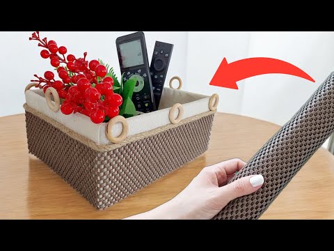DIY Stylish Cardboard Basket | Organizer Idea