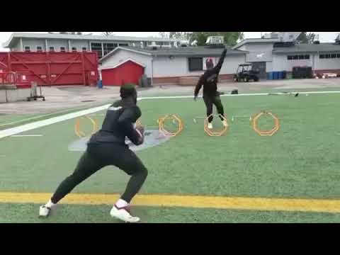 CFL RB/KR Romar Morris off season workout W/ @Footworklab_