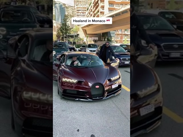 Erling Haaland in his expensive car in Monaco for summer vacation