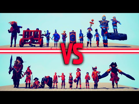 ANCIENT TEAM vs PIRATE TEAM | TABS - Totally Accurate Battle Simulator