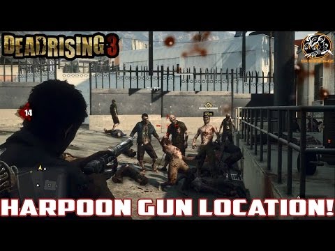 Dead Rising 3 - HARPOON GUN LOCATION! (Secret Weapons Guide)