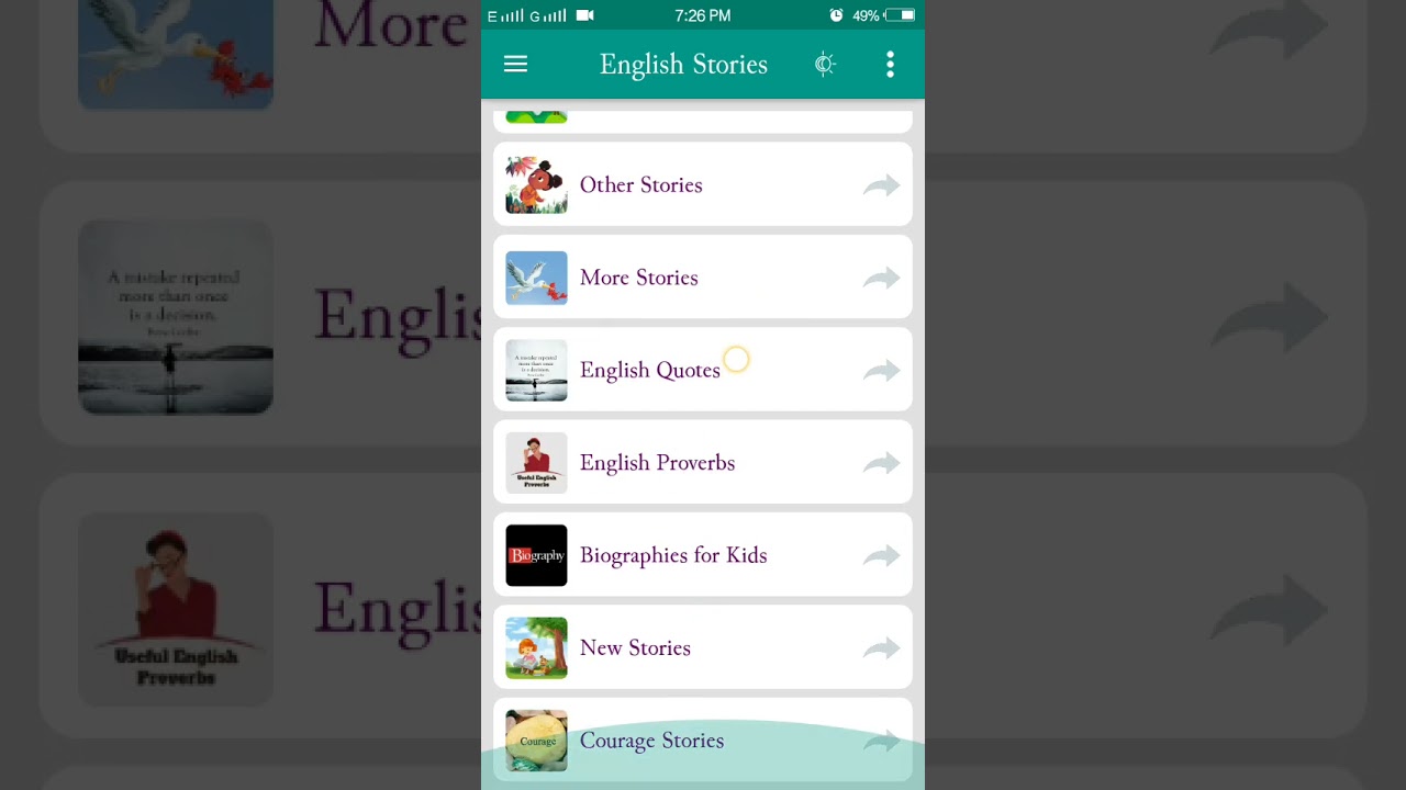 all English stories in one app for Android iPhone smartphone.