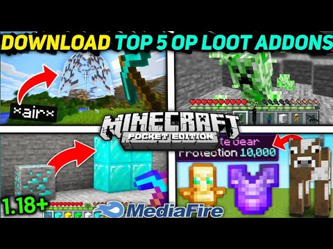 Top 5 Op Loot Mod For Minecraft Pocket Edition (1.18+) | TOP 5 BEST MODS FOR MINECRAFT PE !