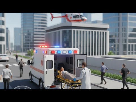 Emergency 911 Ambulance Driving 3D Simulator Real City Rescue Mission Part:1 gameplay