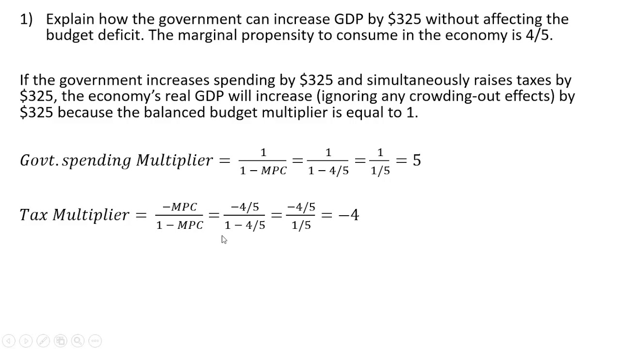 Balanced Budget Multiplier Problem