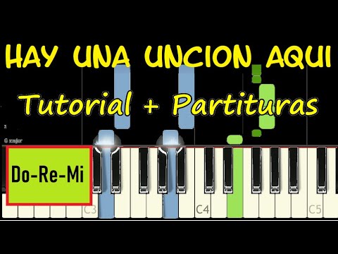 HAY UNA UNCION AQUI Piano Tutorial Acordes Facil + Partitura PDF Sheet Music Easy Midi Pista Letra