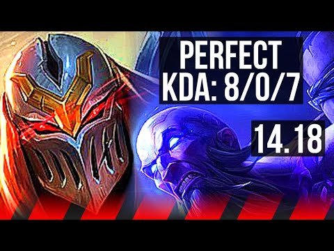 ZED vs RYZE (TOP) | 8/0/7, Legendary, 600+ games | NA Master | 14.18