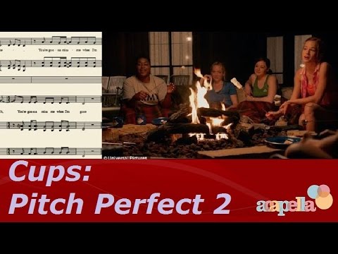 Cups (When I'm Gone) Acapella Sheet Music-Pitch Perfect 2