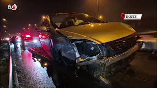 Bariyerlere Çarpan Otomobilin Sürücüsü Yaralandı