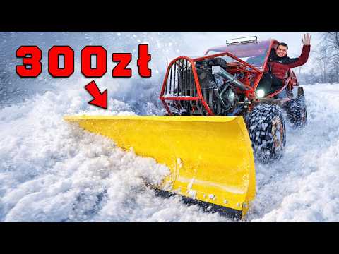 TAK ODŚNIEŻA PŁUG ZROBIONY W GARAŻU!