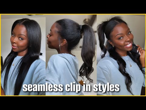 Viral Clip in Hairstyles on Silk Pressed Hair | ft.