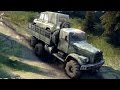 SPINTIRES 2014 The Hill Map Kraz 255 Transporting A UAZ