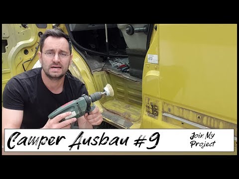 Treating rust holes on the sill with fiberglass | Body repair 2/3 | DIY camper conversion #09